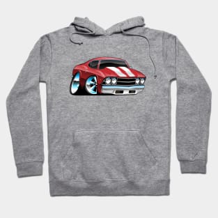 Classic American Muscle Car Cartoon Hoodie